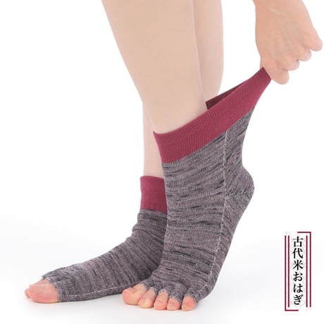 SS16　仄仄（ほのぼの）靴下　-綿×絹の５本指靴下-