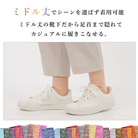 HC34-99-2P　一期一会のいろは靴下（毛混/綿混）・２足セット