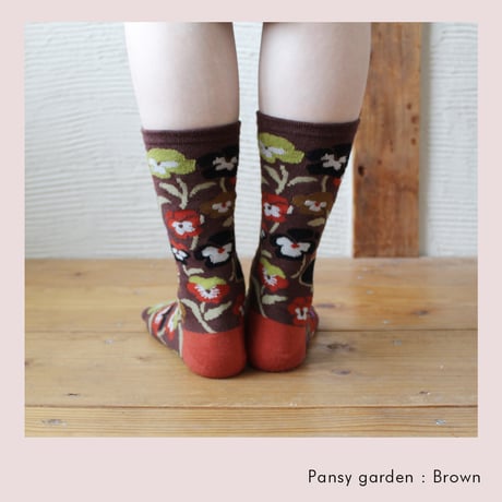BS06 BOTANICA SOCKS -ボタニカソックス-【パンジーの庭】