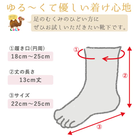 KS09　くちゴムなしのしめつけない靴下（5本指タイプ）※2足組