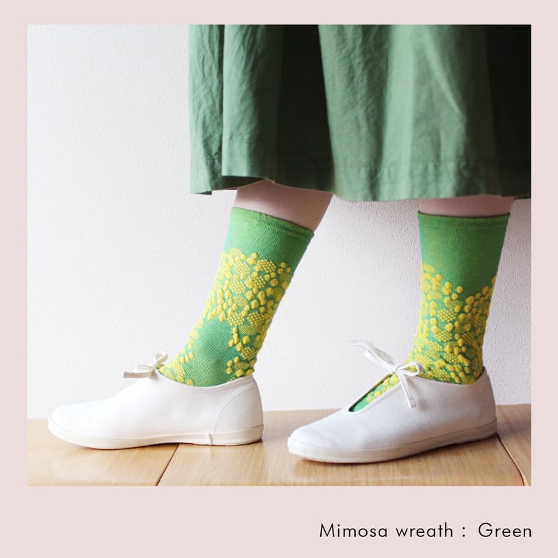 BS03 BOTANICA SOCKS -ボタニカソックス-【ミモザのリース