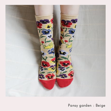 BS06 BOTANICA SOCKS -ボタニカソックス-【パンジーの庭】
