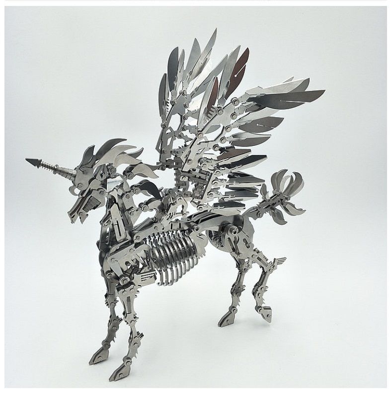 3D立体金属 ユニコーン モデル DIY 3Dメタルモデルパズル 大型ユニコーン 鋼魔獣 Fantasy