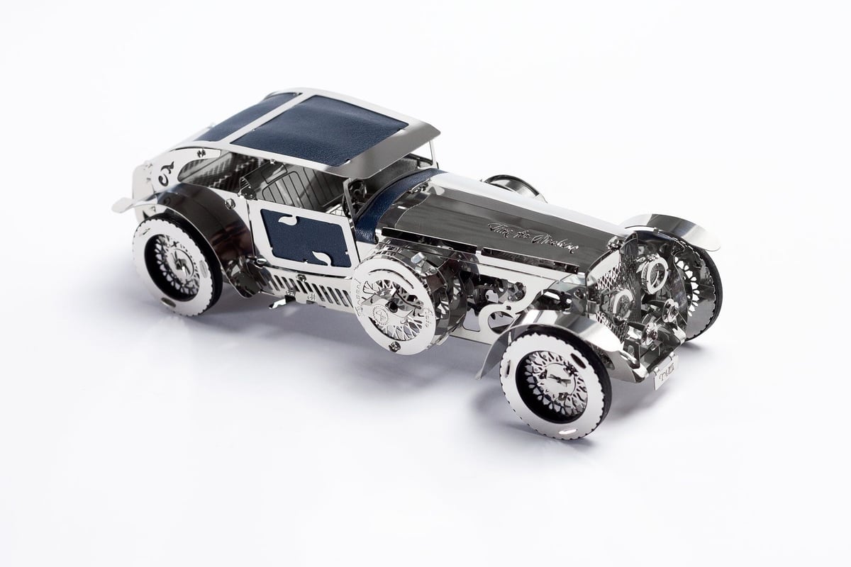 DIY 3Dメタルモデルパズル ゼンマイ仕掛け可動式ラグジュアリー