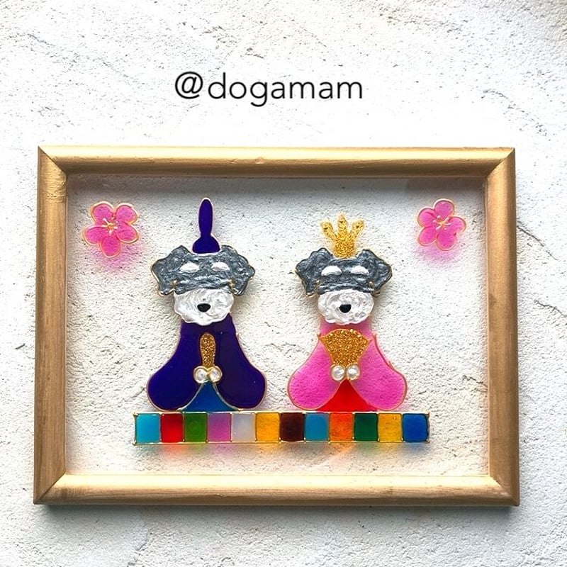 雛祭り ひな祭り 雛人形 桃の節句 シュナウザー | DOG.AM