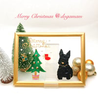 クリスマスツリー&スコティッシュテリア　ブラック