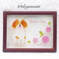 シーズー＆　FLOWER　ラウンドローズ　バラ