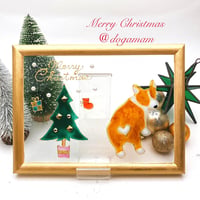 クリスマスツリー&コーギー　振り返りデザイン