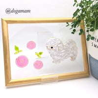 ペキニーズ＆　FLOWER　ラウンドローズ　バラ