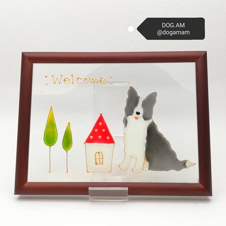 ボーダーコリー＆HOME　ブラックホワイト　立ち耳　パピー