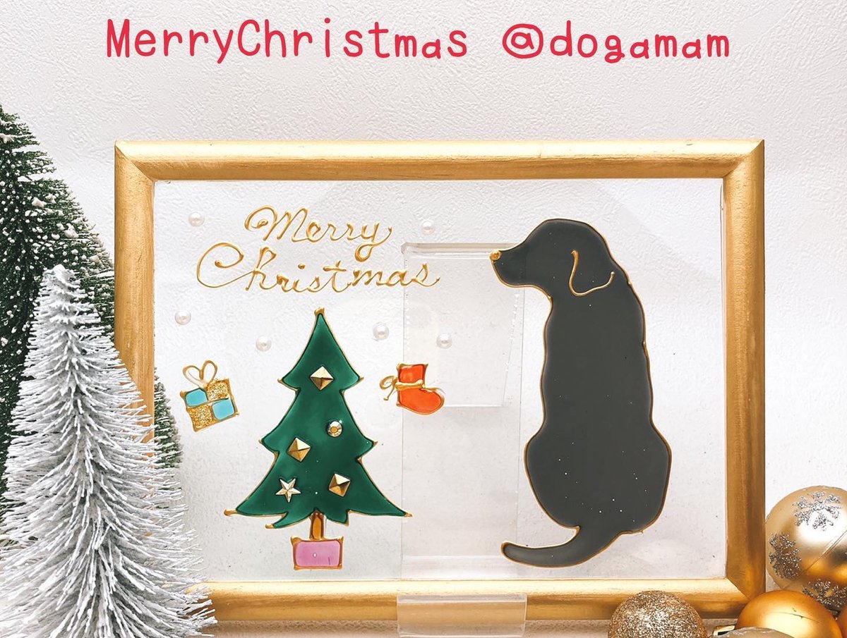 版画  大サイズ　スティーブンヒュー ネック　クリスマス　黒ラブラドール 版画 大サイズ スティーブンヒュー ネック クリスマス 黒ラブラドール