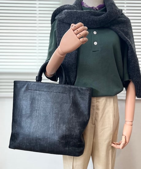 STONE WASH TEXTURE TOTE BAG