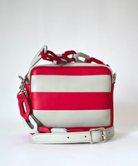 WIDE BORDER SHOULDER BAG with CHAIN MOTIF STRAP