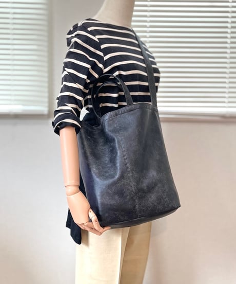STONE WASH TEXTURE 2WAY TOTE BAG