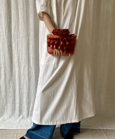 3WAY FRILL POCHETTE SIZE:S(チェーンショルダー)