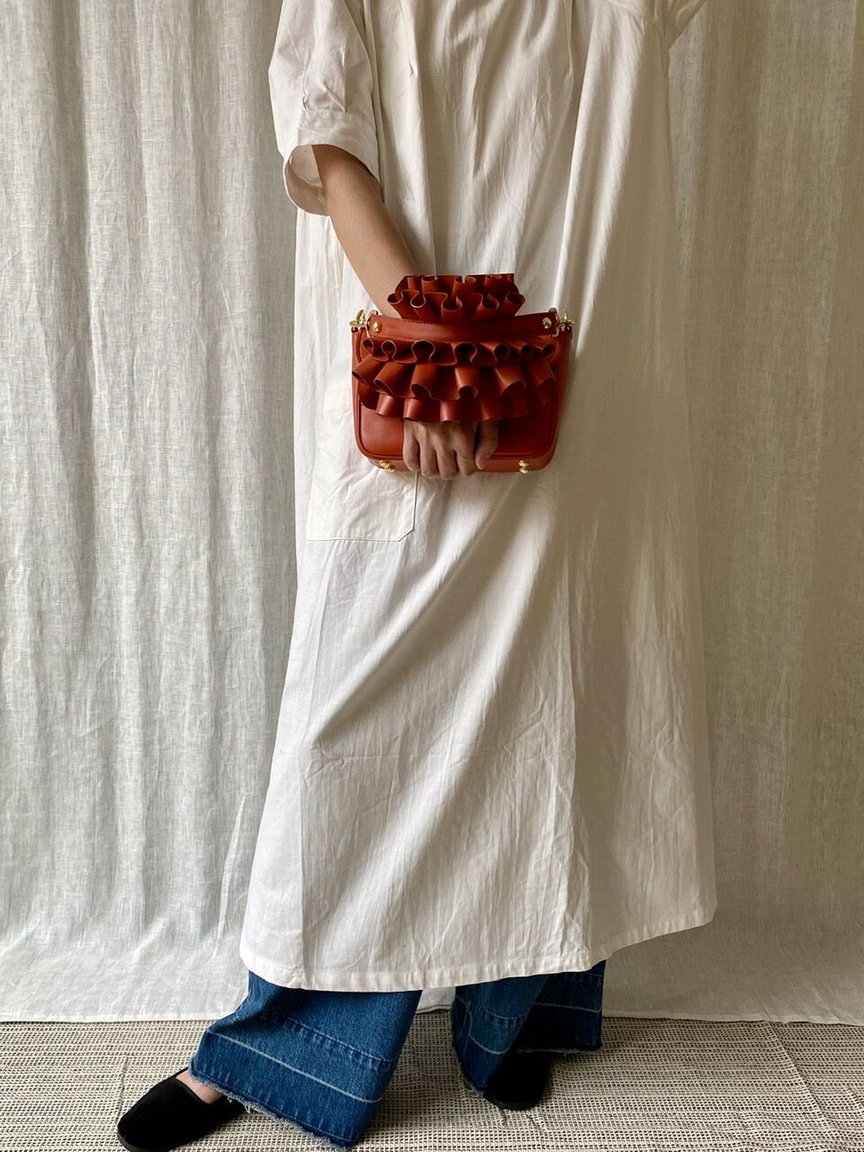 3WAY FRILL POCHETTE SIZE:S(チェーンショルダー) | tortoago