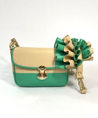 3WAY FRILL POCHETTE SIZE:S(レザーショルダー)