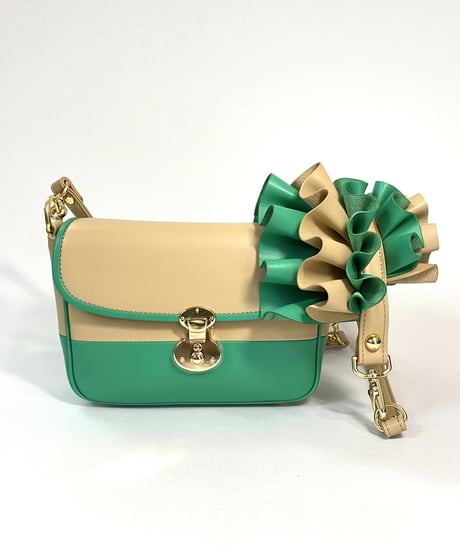 3WAY FRILL POCHETTE SIZE:S(レザーショルダー)