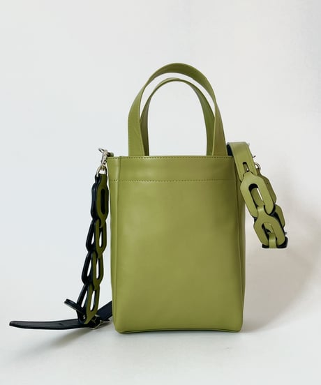 MINI TOTE with CHAIN MOTIF SHOULDER STRAP