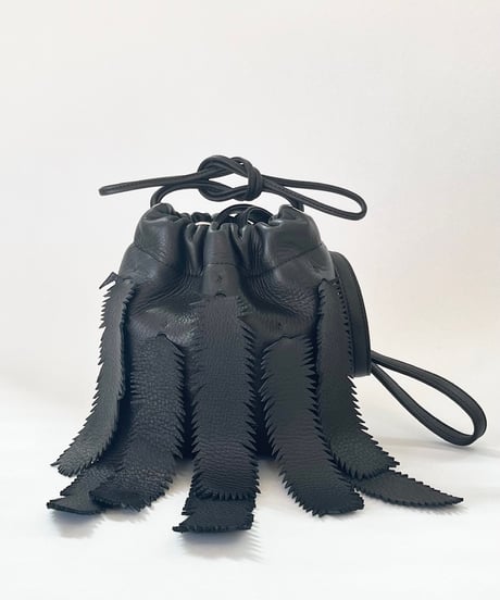 “BLACK BIRD” DRAWSTRING SHOULDER POUCH