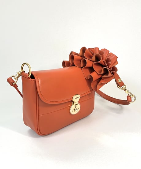 3WAY FRILL POCHETTE SIZE:S(レザーショルダー)