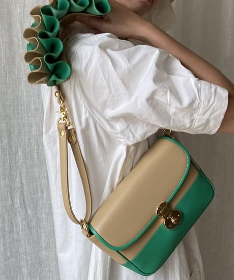3WAY FRILL POCHETTE SIZE:S(レザーショルダー)