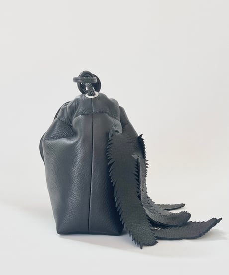 “BLACK BIRD” DRAWSTRING SHOULDER POUCH