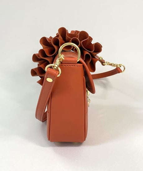 3WAY FRILL POCHETTE SIZE:S(レザーショルダー)