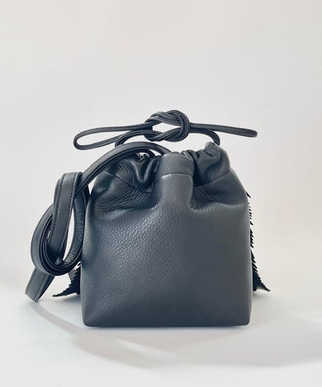 “BLACK BIRD” DRAWSTRING SHOULDER POUCH