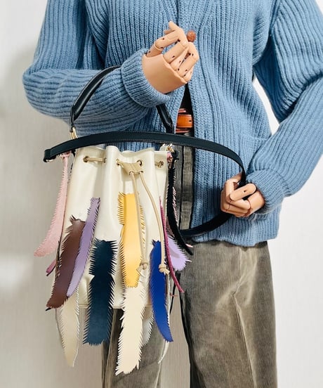 tortoago トルトアーゴ　フリル　レザーショルダーバッグ2way 2WAY FRILL SHOULDER BAG | tortoago