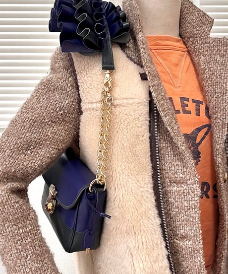 3WAY FRILL POCHETTE SIZE:S(チェーンショルダー)