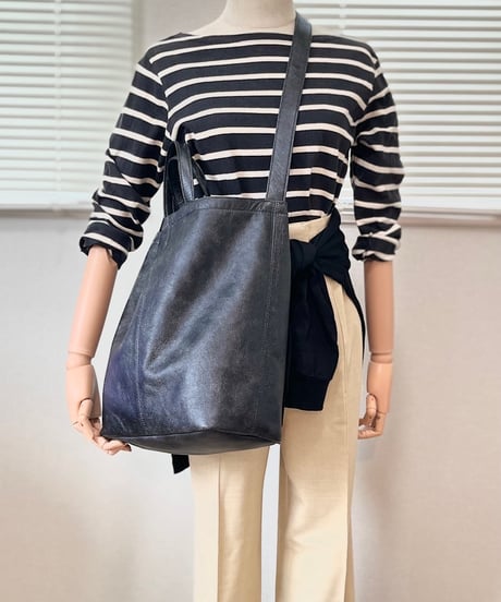 STONE WASH TEXTURE 2WAY TOTE BAG