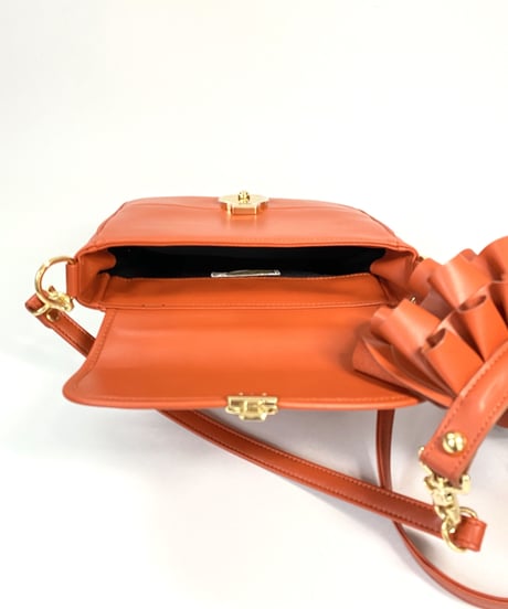 3WAY FRILL POCHETTE SIZE:S(レザーショルダー)