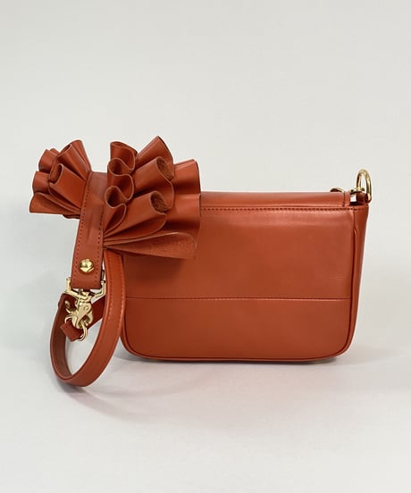 3WAY FRILL POCHETTE SIZE:S(レザーショルダー)