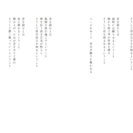 詩写真集『青を読む』鍵井靖章、鍵井瑠詩