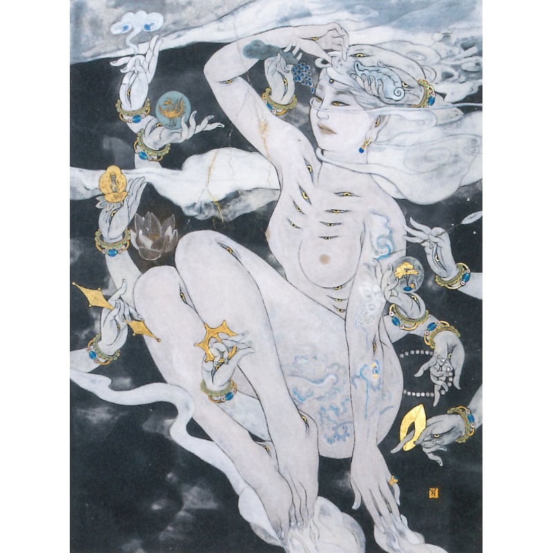 麻木森「櫛風図（しっぷうず）」日本画 30号 | shibayama art gallery