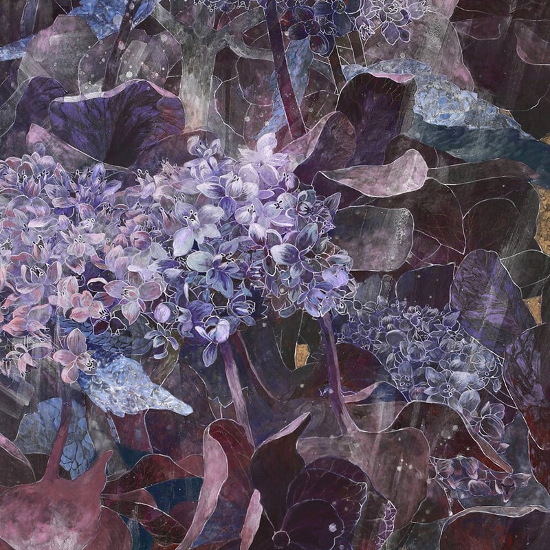 飯田文香「紫陽花」日本画 118×91cm | shibayama art gallery