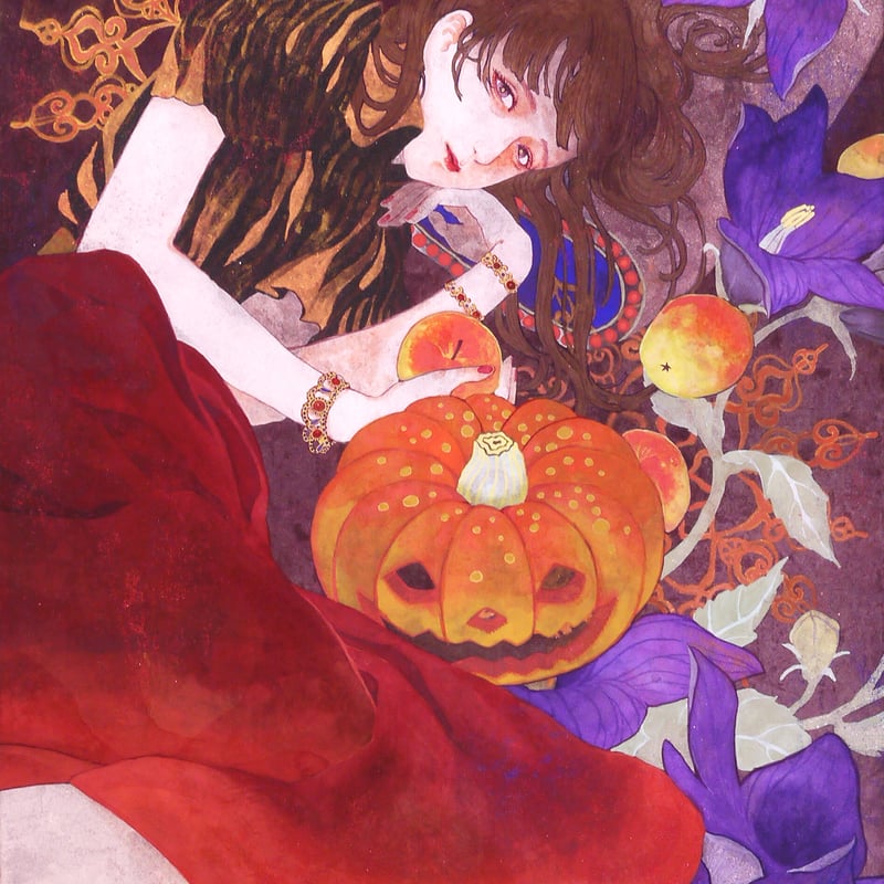 飯田文香「Jack-o'-lantern」日本画 P6号 | shibayama art ga