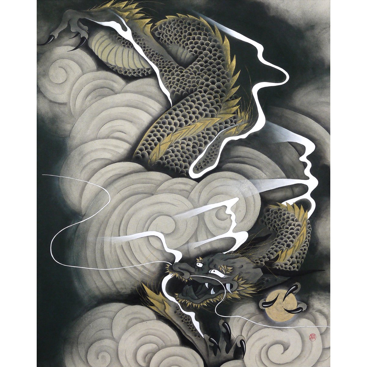 古屋麻里奈「龍図」日本画 30号 | shibayama art gallery