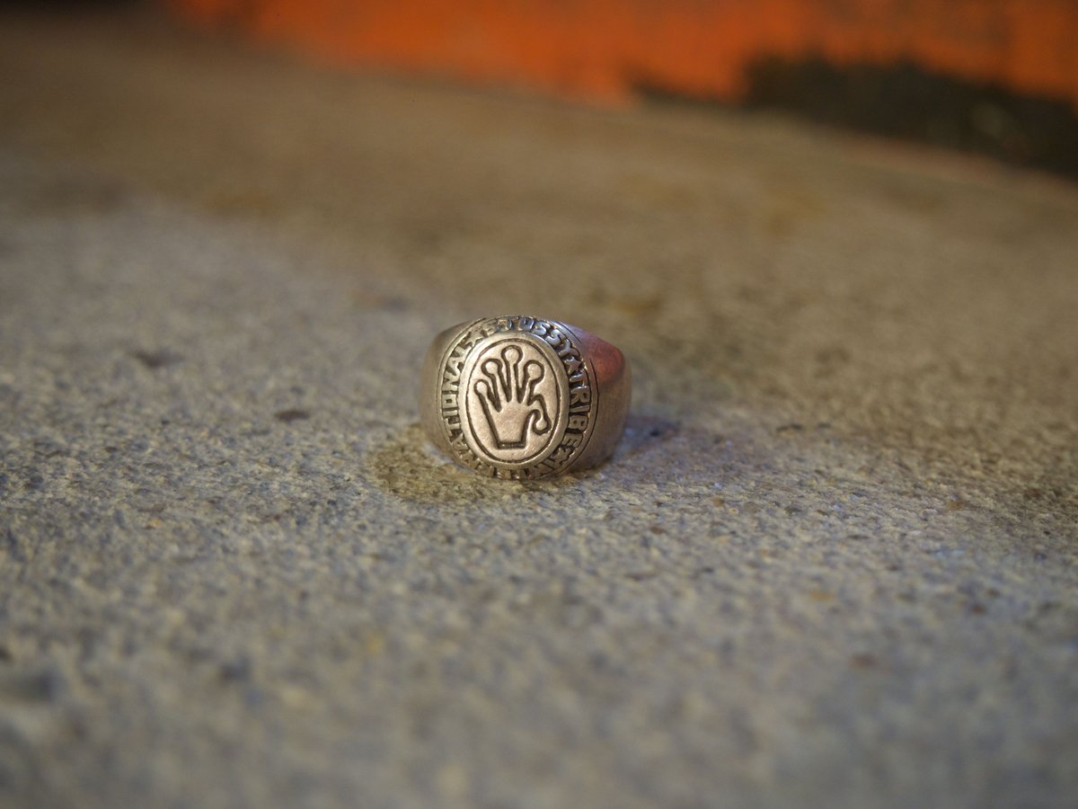 90's silver 925 Stussy Crown College ring | Dxi...