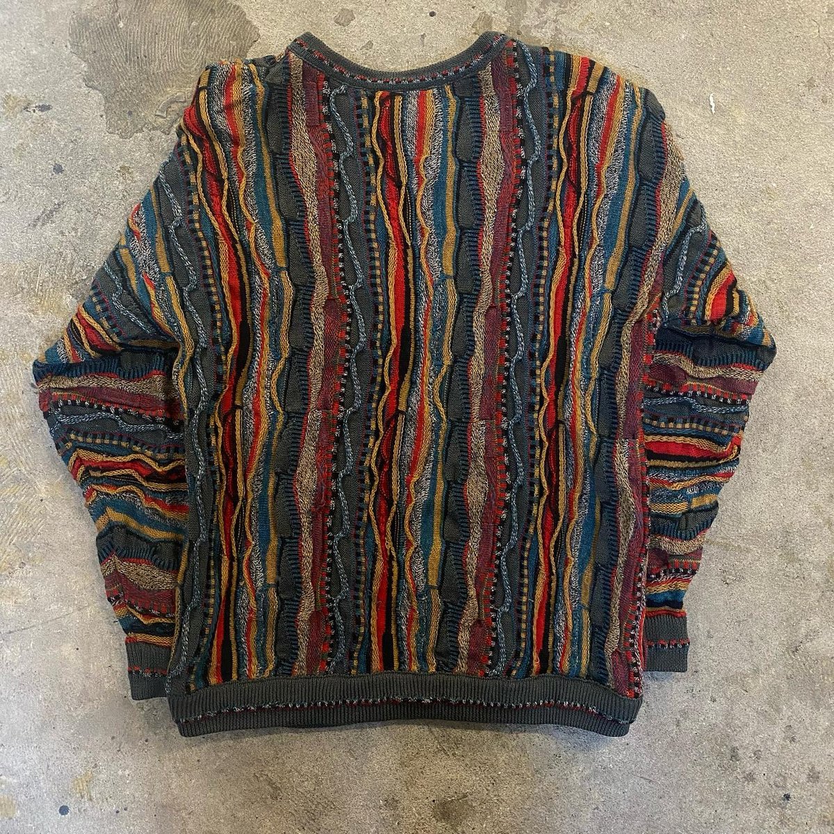 vintage】1980's Australia製 3D knit着丈約75㎝ - ニット/セーター