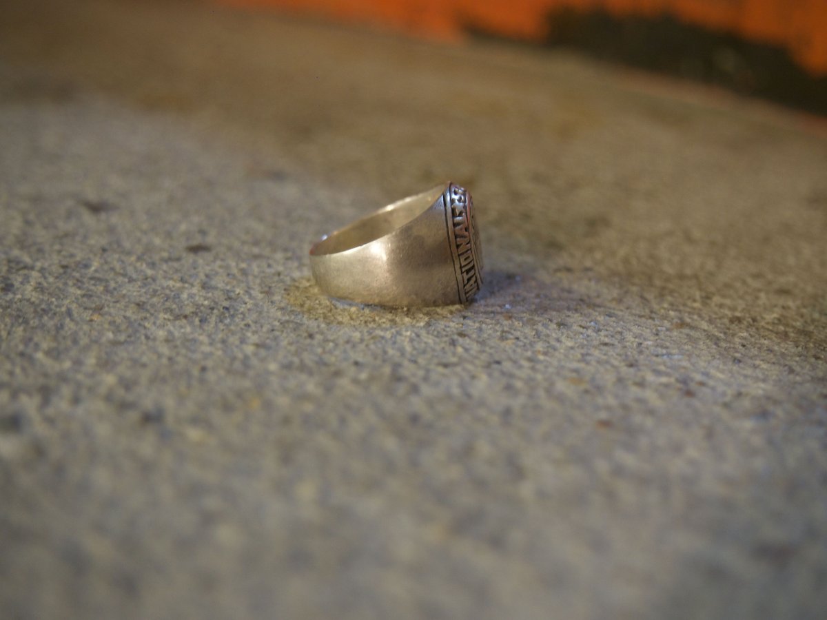 90's silver 925 Stussy Crown College ring | Dxi...