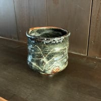 荘山窯　鼡志野湯呑（桃山文）①