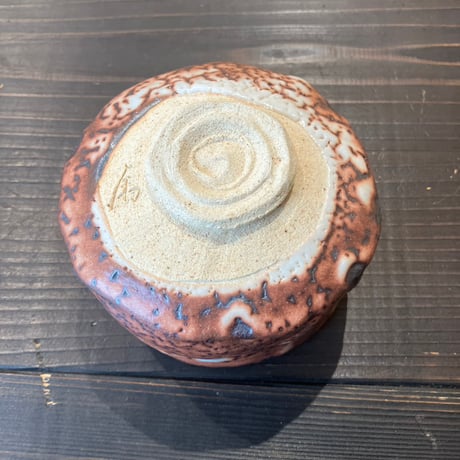 虎渓窯　赤志野抹茶茶碗（桐箱入）