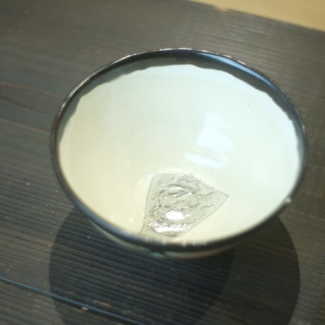 林英樹　二色線刻　入れ子ボウル（黒）