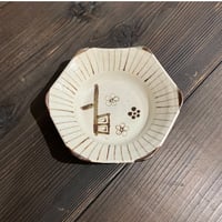 水月窯　粉引六角織部