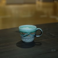 林英樹　二色線刻　マグカップ（緑）