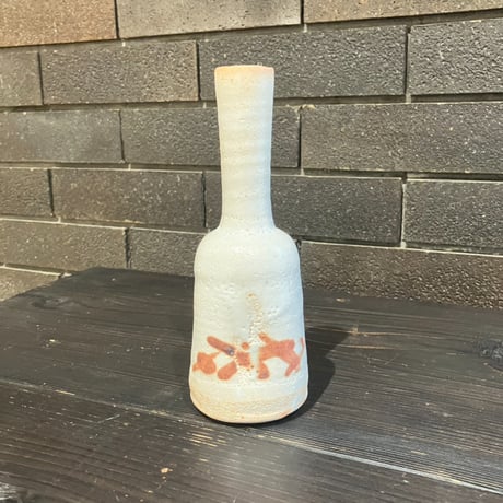 虎渓窯　志野花瓶（首長）