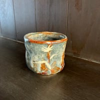 荘山窯　鼡志野湯呑（手づくね）①