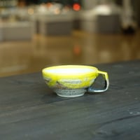 林英樹　二色線刻　カフェスープ（黄）